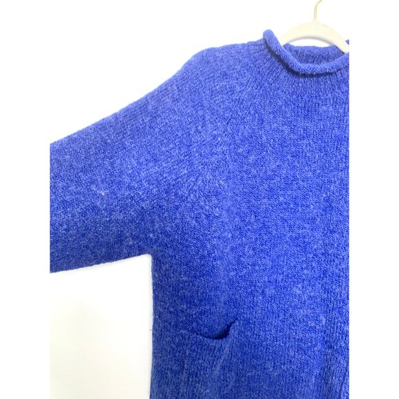 IN-KNIT Women's Blue Slouchy Knit Sweater with Pockets, Size XL - Picture 4 of 10